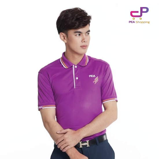 รูปภาพของ เสื้อโปโลสีม่วง พร้อมตราสัญลักษณ์ PEA ชาย