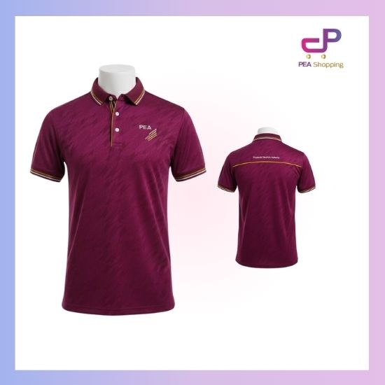 เสื้อโปโลม่วงชายแบบใหม่ 2568